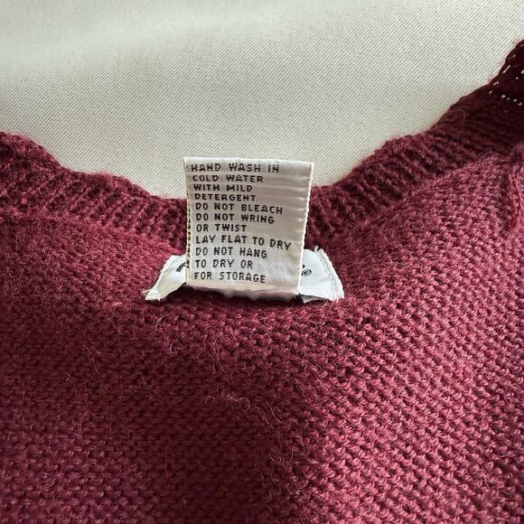 VTG 90s Koret Paisley Embroidered Sweater Vest Women S Knit Bead Sequin Grandma - Picture 9 of 12